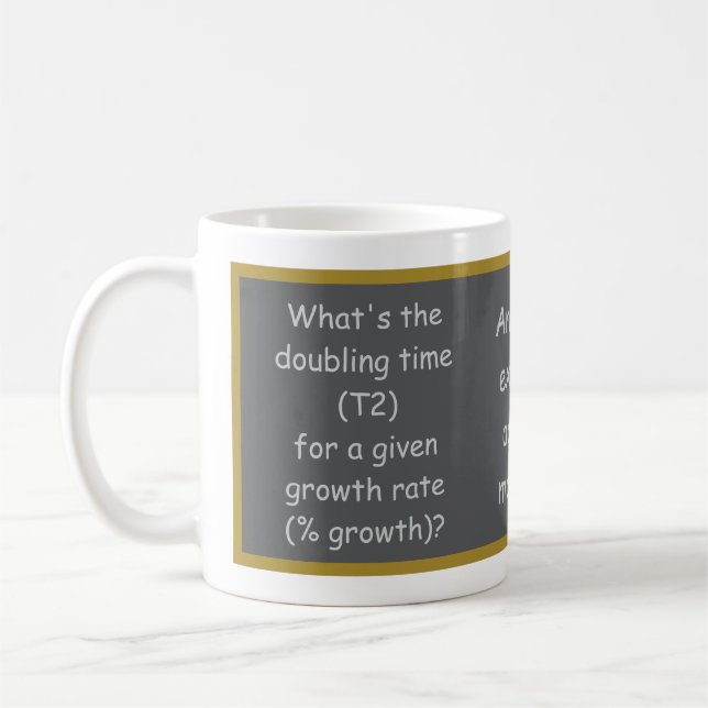 Mug "Doubling Time" Message & Equation (Gauche)