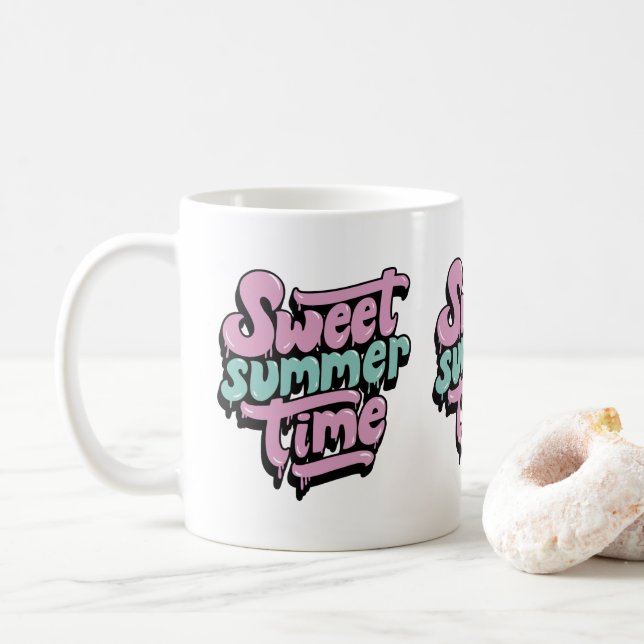 Mug Douce époque estivale rétro (Avec donut)
