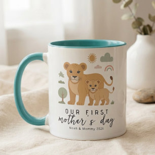 Mug Douce Fête des Mères Lionne Maman Bébé pour la Pre
