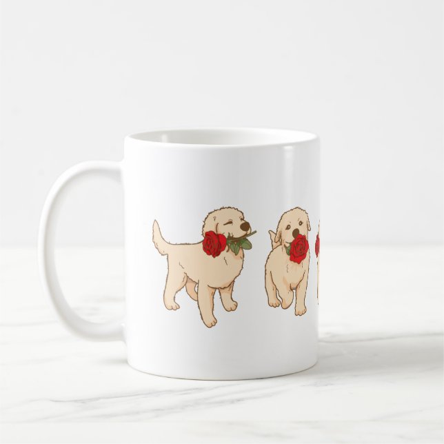 Mug Douce Rose Chiot (Gauche)