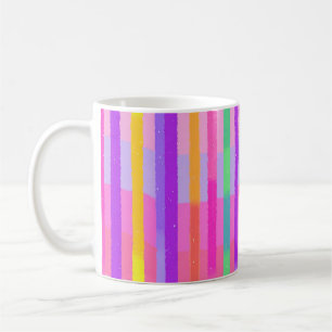 Mug Douces Rayures Arc-en-ciel Pastel