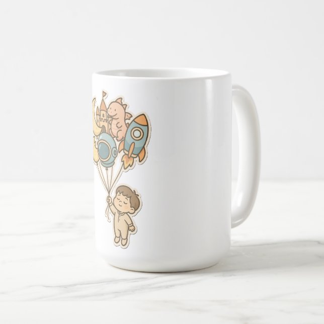 Mug Douces rêves Fantasy Balloons – Illustrations mign (Devant droit)