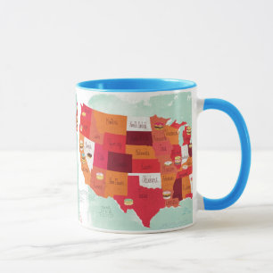 mug, doughnut, usa, state mug