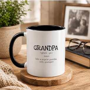 Mug Doux dictionnaire Grumpa Grand-père Papy