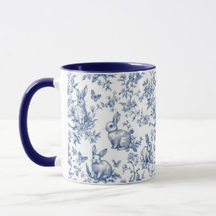 Mug Doux Lapins Bleus Bunny Toile Française