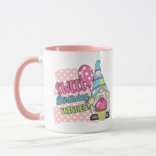 Mug doux voeux d'anniversaire ajouter monogramme