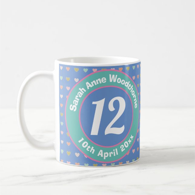 Mug Douze Ans. Anniversaire. (Gauche)