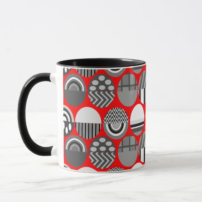 Mug d'ovales à motifs gris (Gauche)