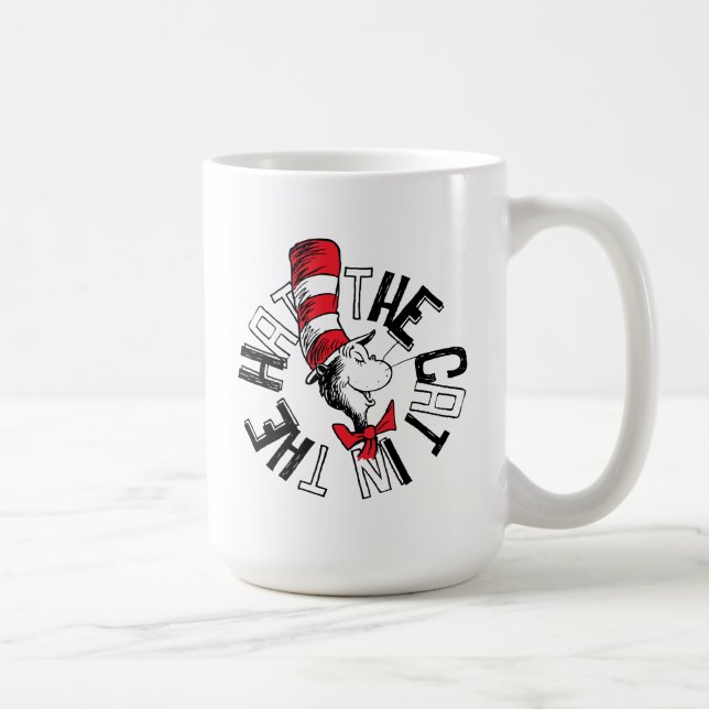 Mug Dr Seuss | Chat dans l'art rond Casquette (Droite)