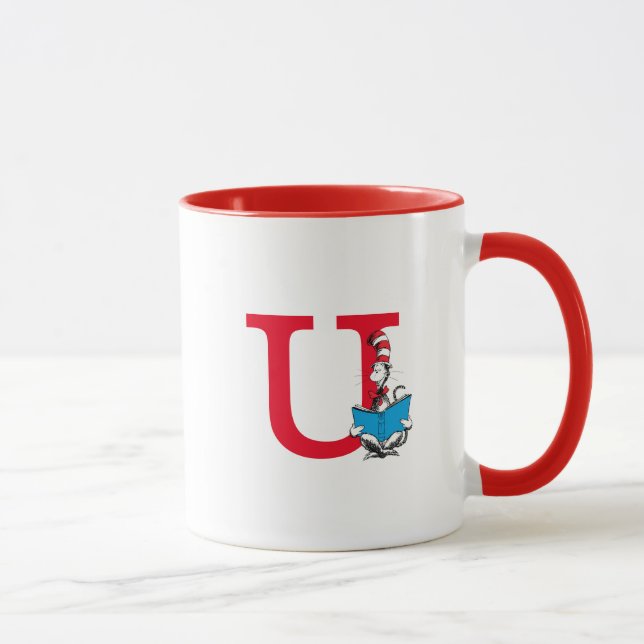 Mug Dr. Seuss Chat dans le Casquette - Lecture Monogra (Droite)