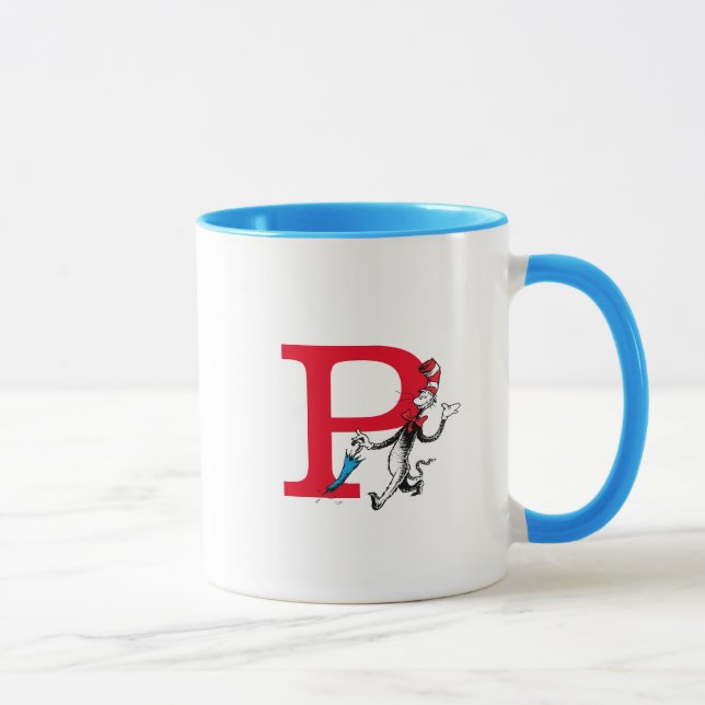 Mug Dr. Seuss Chat dans le Monogramme de marche des pa (Droite)