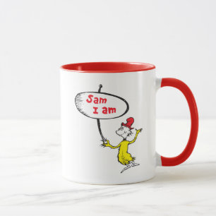 Mug Dr. Seuss Sam-I-Am tenant une pancarte