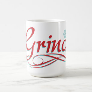 Mug Dr. Seuss The Grinch - Red and Blue Script
