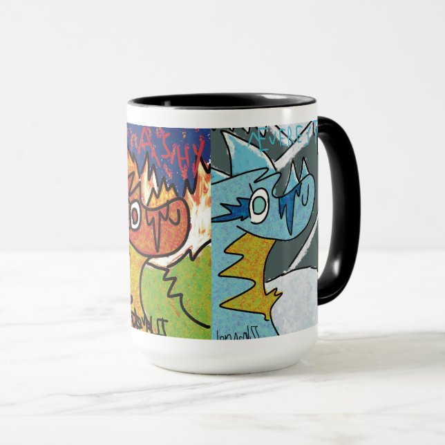 Mug Dragon à 3 têtes (Devant droit)