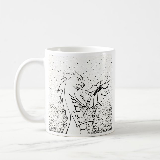 Mug Dragon avec le tournesol (Gauche)