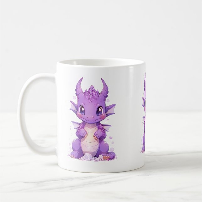 Mug Dragon de bébé pourpre (Gauche)