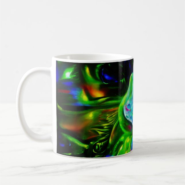 Mug Dragon de lapin psychédélique à Neon Imaginaire (Gauche)