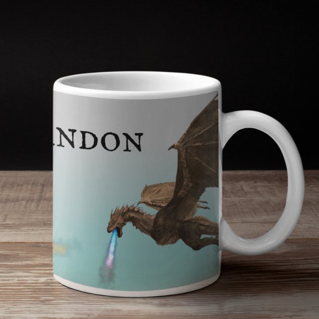 Mug Dragon de respiration incendie Wyvern Personnalisé (Créateur téléchargé)