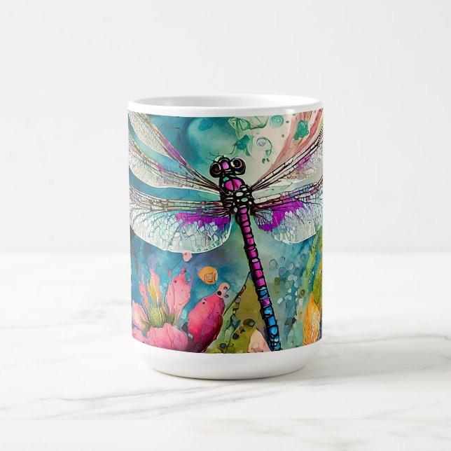Mug Dragon d'encre et d'aquarelle de stylet (Centre)