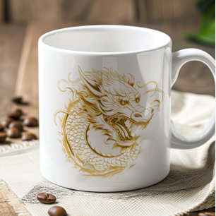Mug Dragon d'or chinois