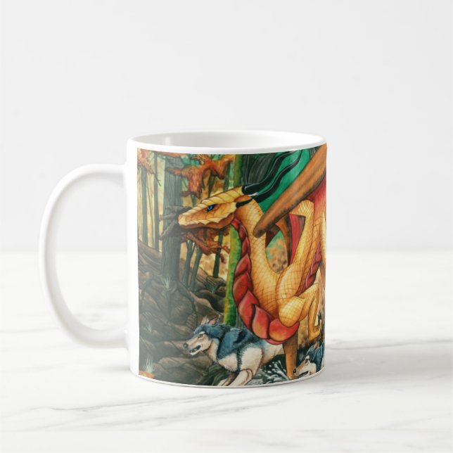 Mug Dragon fonctionnant avec des loups par Carla le (Gauche)