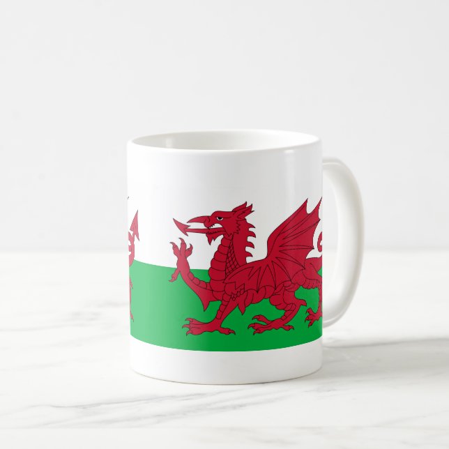 Mug Dragon gallois ~ Drapeau du Pays de Galles (Devant droit)