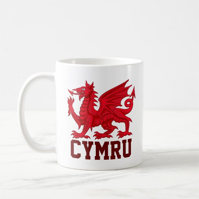 Mug Dragon rouge de Galles (Y Ddraig Goch) (Gauche)