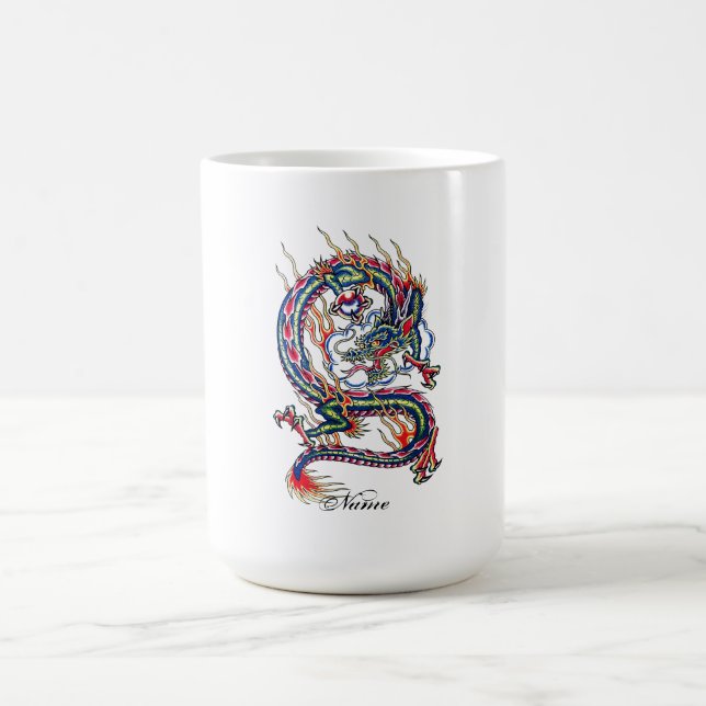 Mug Dragon rouge oriental frais avec le tatouage de (Centre)