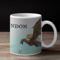 Dragon Wyvern Personnalisé Soufflant du Feu