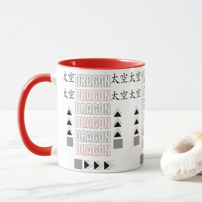 Mug Dragon Yin Yang Nouvel An Chinois 2026 Année (Avec donut)