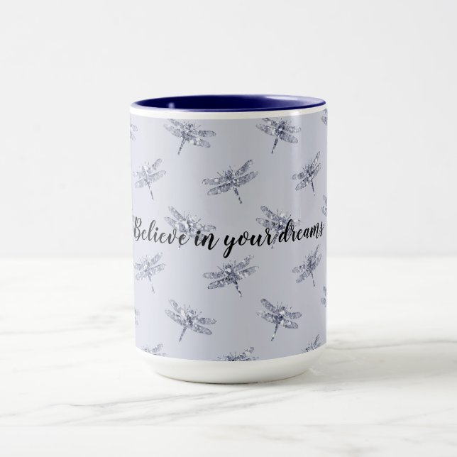 Mug Dragonflies de Parties scintillant de lavande viol (Centre)