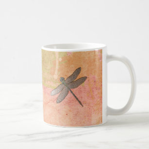 Mug Dragonfly d'impressions roses