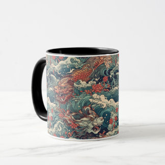 Mug Dragons jumeaux japonais Tattoo Art