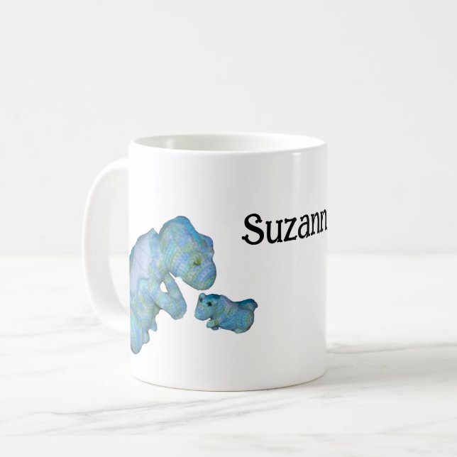 Mug - Dragons mère et enfant avec nom (Devant gauche)