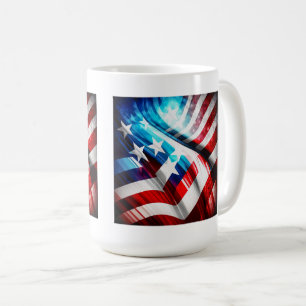 Mug Drapeau Abstrait US Classic Mug, 15 oz