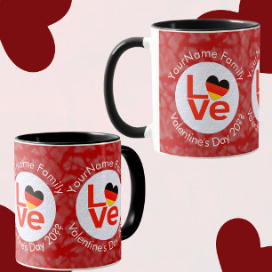 Mug Drapeau allemand Deutsch Rouge AMOUR Cœur