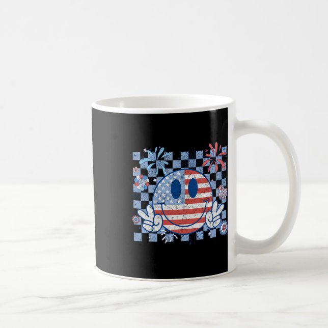 Mug Drapeau américain 4 juillet Super souriant visage  (Droite)