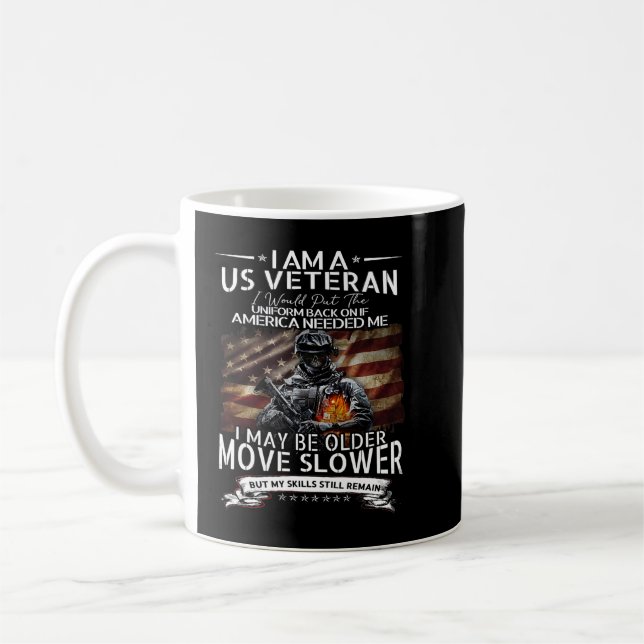 Mug Drapeau américain Ancien Jour des Vétérans Remettr (Gauche)