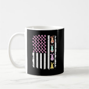 Mug Drapeau américain avec lapin pour le jour de Pâque
