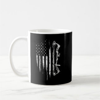 Mug Drapeau Américain Bowhuning Bow Archery Cadeau Pou