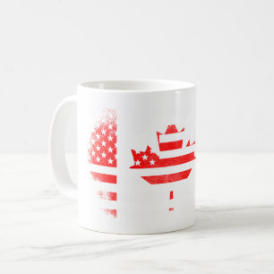 Mug Drapeau américain canadien   Canada et conception