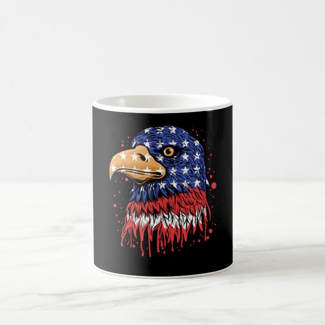 Mug Drapeau américain cool Eagle Art - Drapeau américa (Centre)