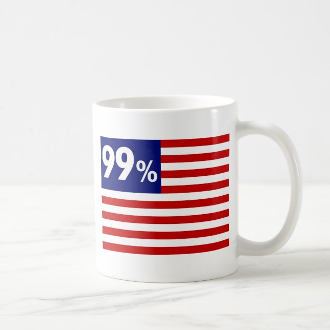 Mug Drapeau américain de 99 % - occupez Wall Street (Droite)