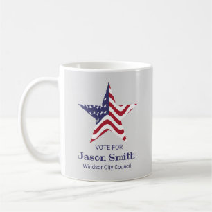 Mug Drapeau américain de café personnalisé étoile patr