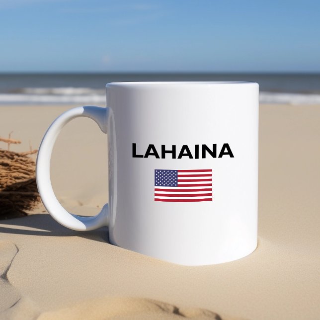 Mug Drapeau américain de Lahaina couleur claire (Créateur téléchargé)