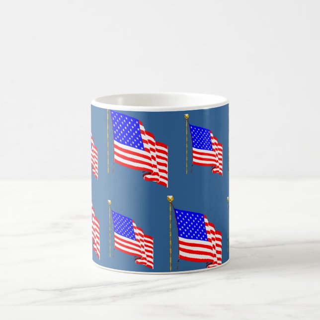 Mug Drapeau américain de ondulation (Centre)