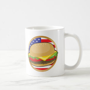 Mug Drapeau américain d'hamburger