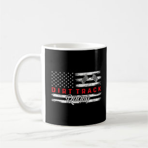 Mug Drapeau américain Dirt Track Racing Voiture Vélo P