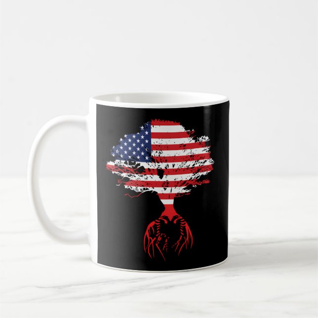 Mug Drapeau Américain Drapeau De L'Albanie Racines Alb (Gauche)