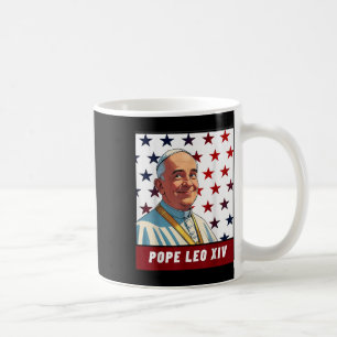 Mug Drapeau américain du nouveau pape Leo Xiv Robert